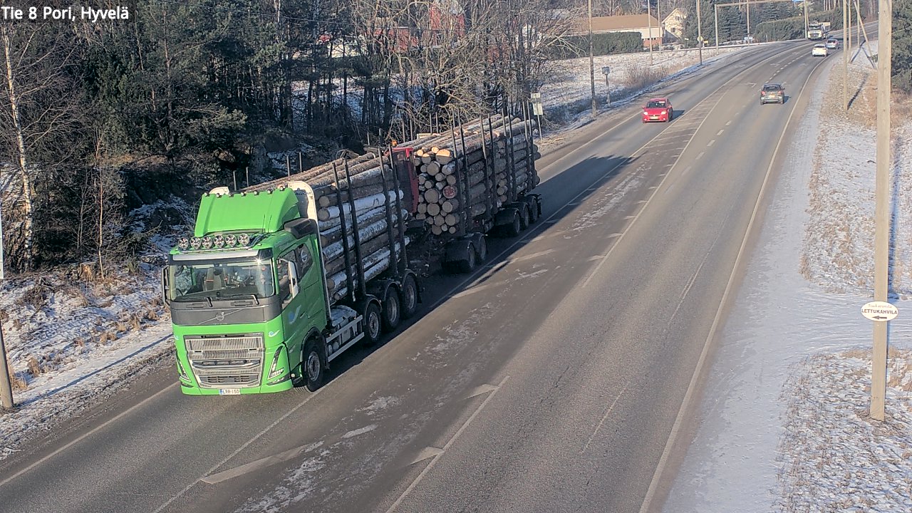 Weather Camera Image Väg 8 Björneborg, Hjulböle, Pori, Satakunta