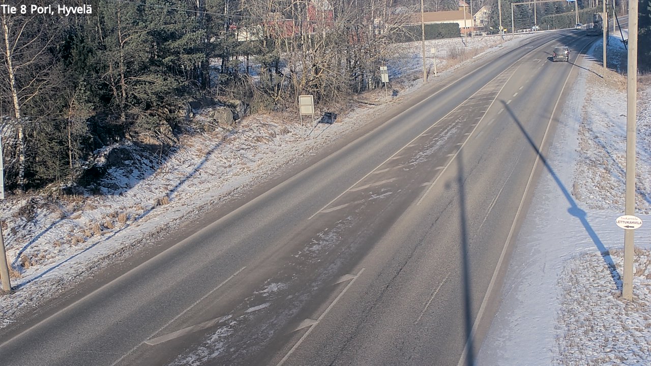 Weather Camera Image Väg 8 Björneborg, Hjulböle, Pori, Satakunta