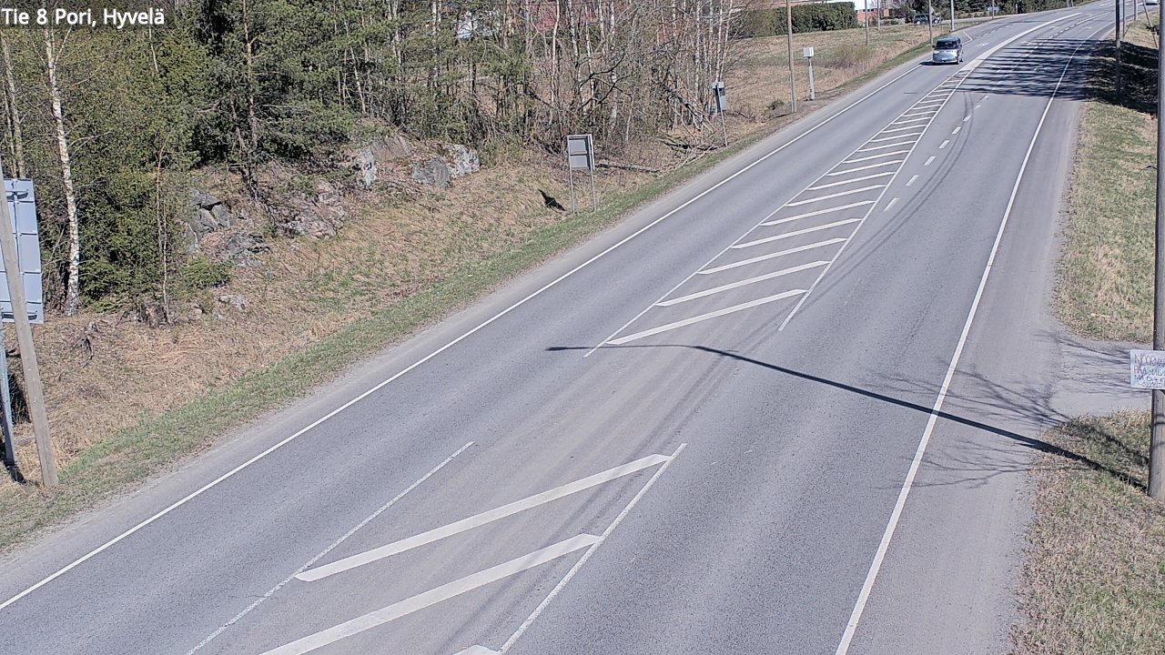 Weather Camera Image Väg 8 Björneborg, Hjulböle, Pori, Satakunta