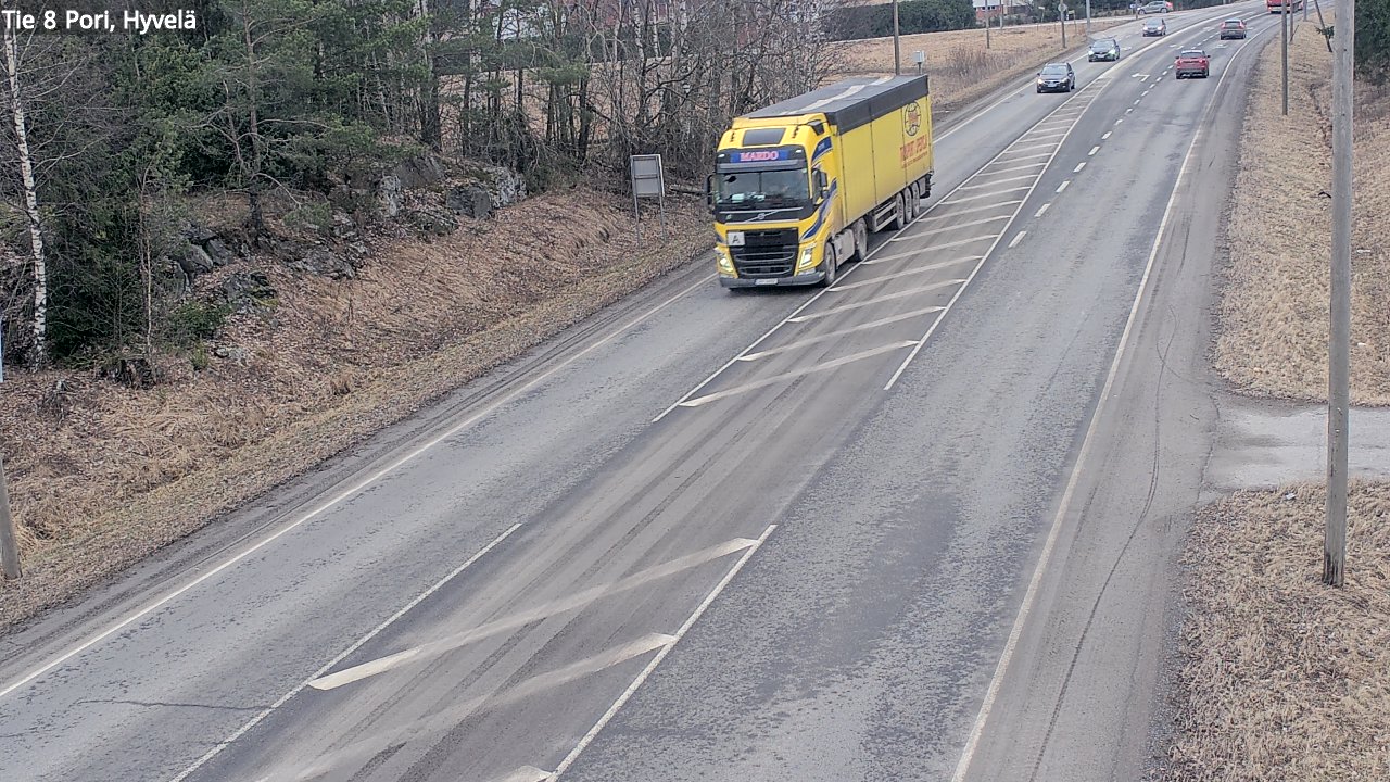 Weather Camera Image Väg 8 Björneborg, Hjulböle, Pori, Satakunta