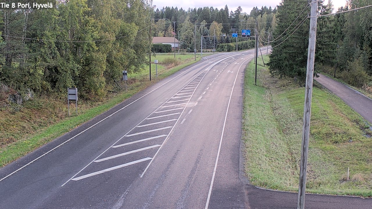 Weather Camera Image Road 8 Pori, Hyvelä, Pori, Satakunta
