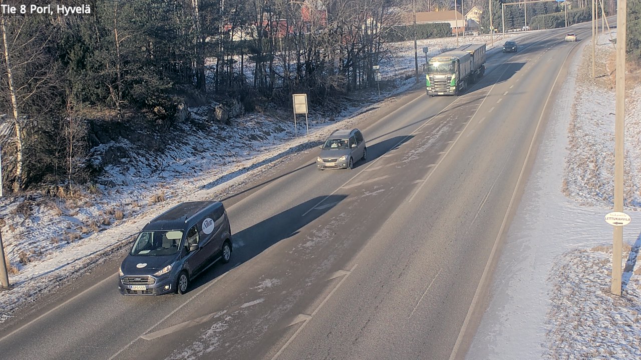 Weather Camera Image Väg 8 Björneborg, Hjulböle, Pori, Satakunta