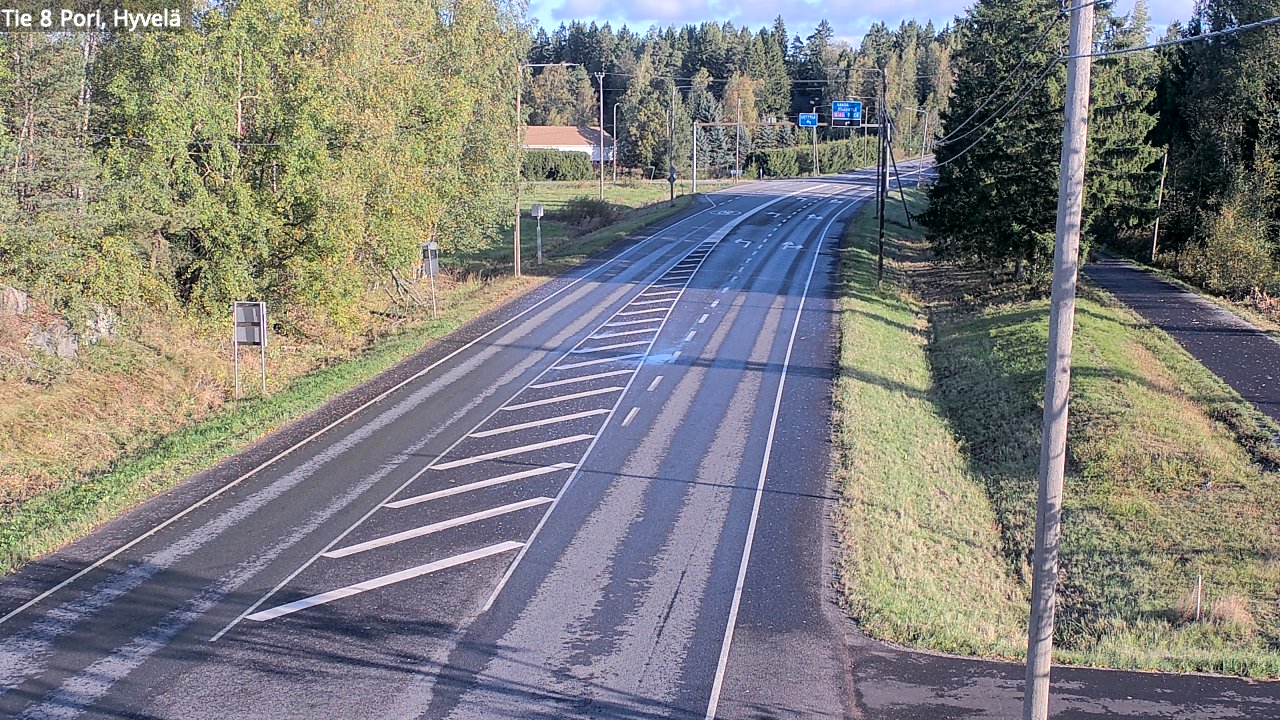 Weather Camera Image Road 8 Pori, Hyvelä, Pori, Satakunta