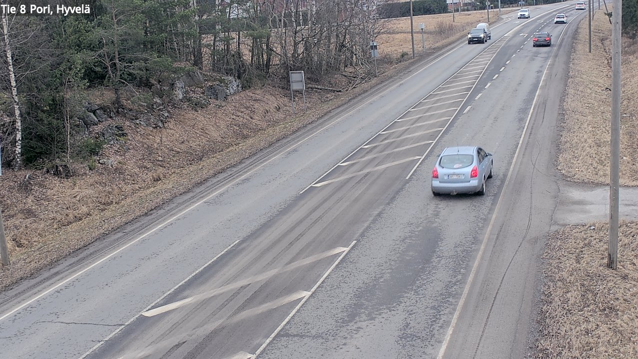 Weather Camera Image Väg 8 Björneborg, Hjulböle, Pori, Satakunta
