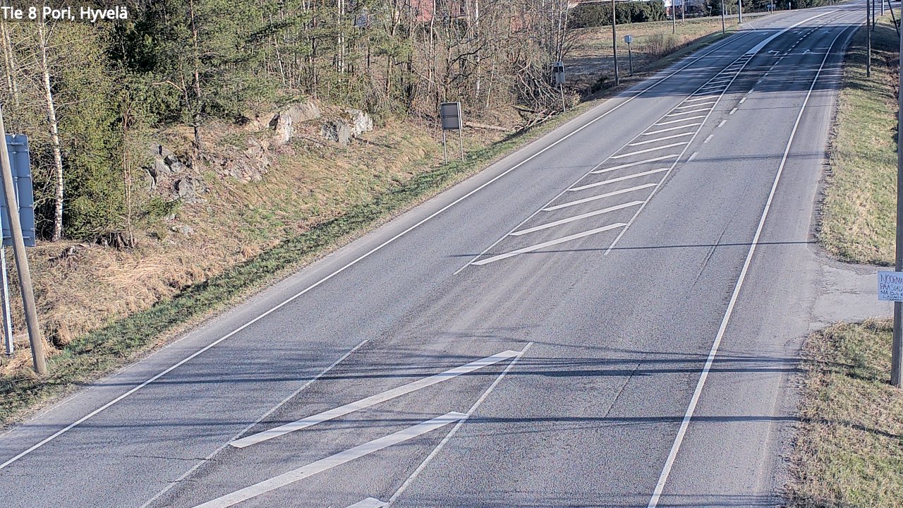 Weather Camera Image Väg 8 Björneborg, Hjulböle, Pori, Satakunta