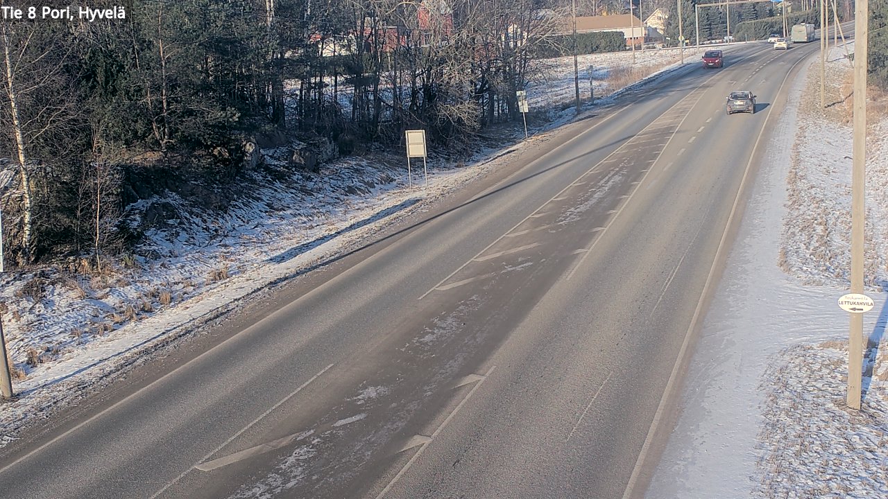 Weather Camera Image Väg 8 Björneborg, Hjulböle, Pori, Satakunta