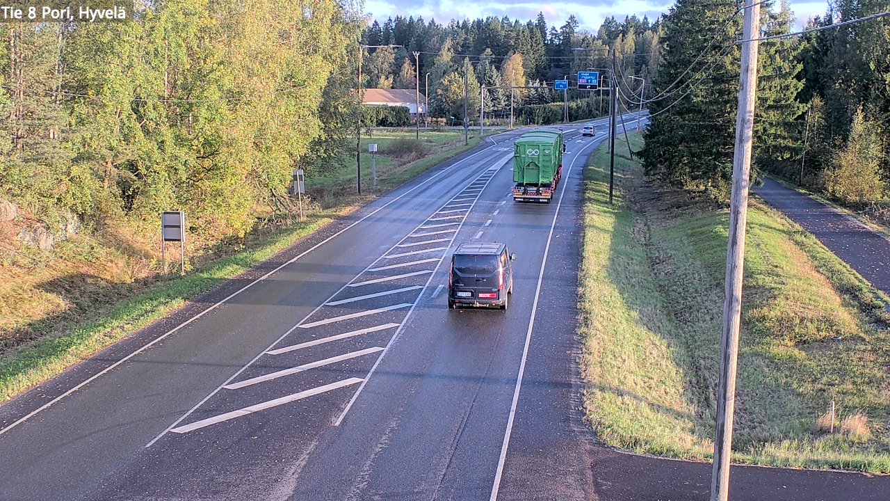 Weather Camera Image Road 8 Pori, Hyvelä, Pori, Satakunta