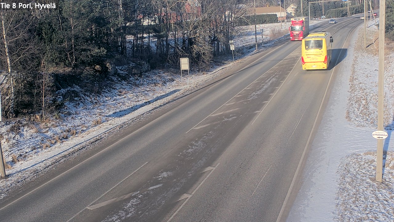 Weather Camera Image Väg 8 Björneborg, Hjulböle, Pori, Satakunta