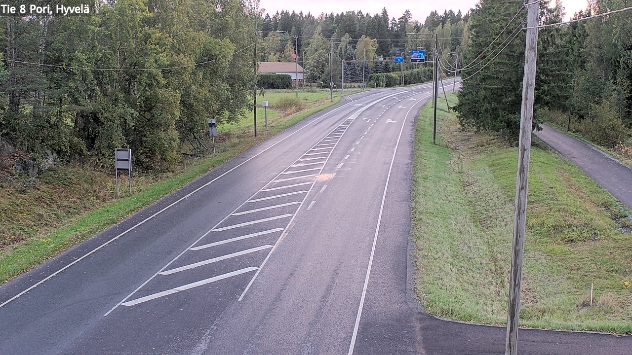 Weather Camera Image Road 8 Pori, Hyvelä, Pori, Satakunta