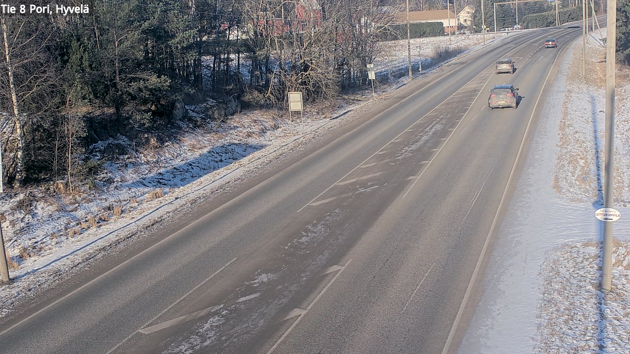 Weather Camera Image Väg 8 Björneborg, Hjulböle, Pori, Satakunta