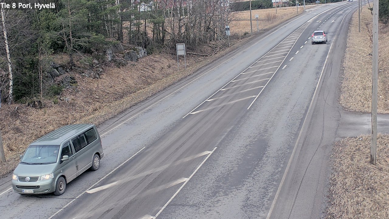 Weather Camera Image Väg 8 Björneborg, Hjulböle, Pori, Satakunta