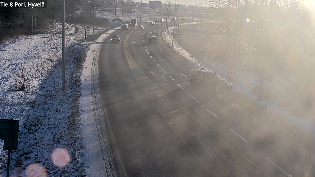 Weather Camera Image Road 8 Pori, Hyvelä, Pori, Satakunta