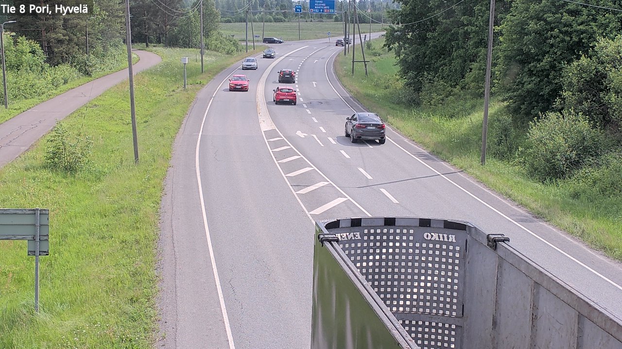 Kelikamerat Kuva Tie 8 Pori, Hyvelä, Pori, Satakunta