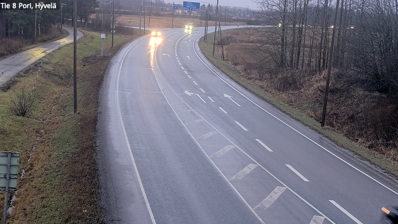 Weather Camera Image Road 8 Pori, Hyvelä, Pori, Satakunta