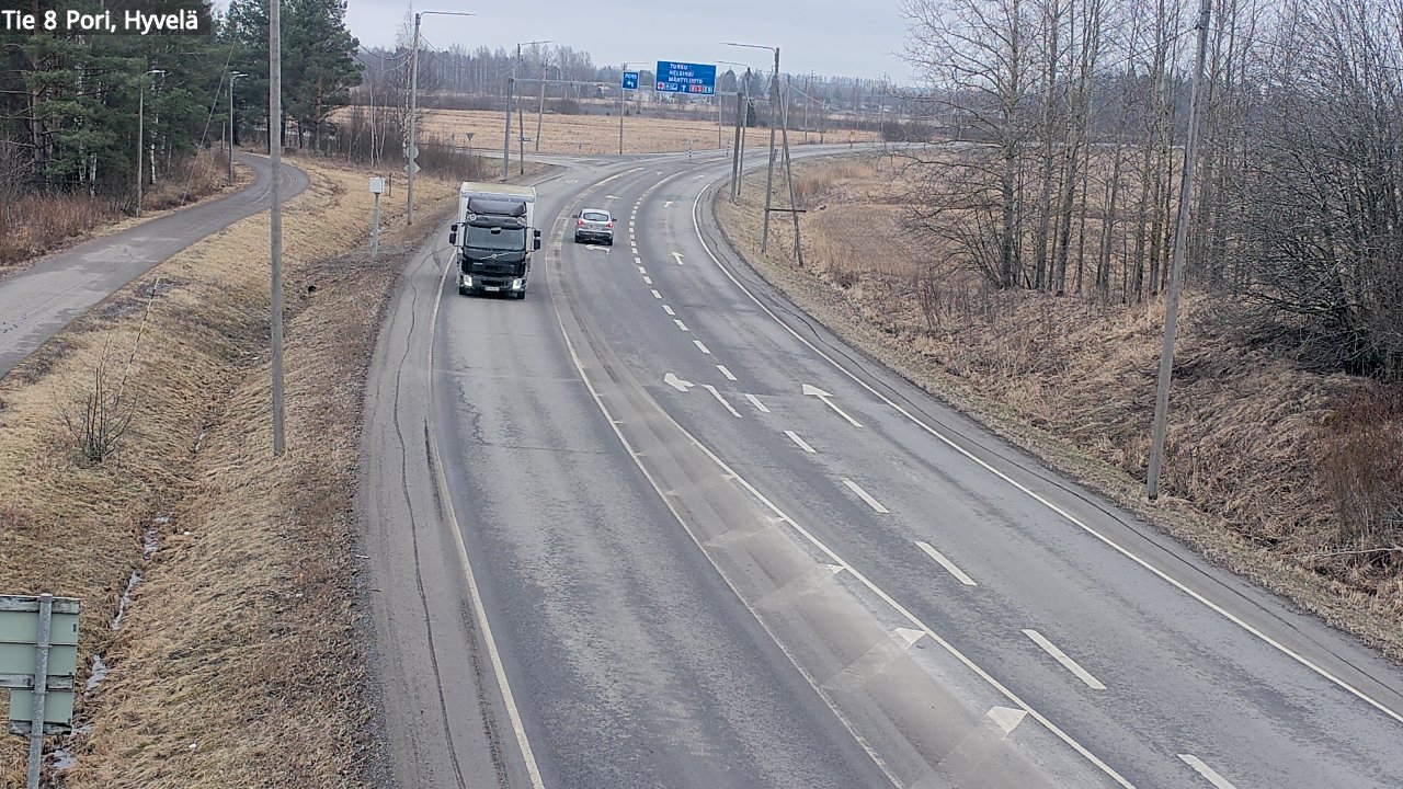 Weather Camera Image Road 8 Pori, Hyvelä, Pori, Satakunta