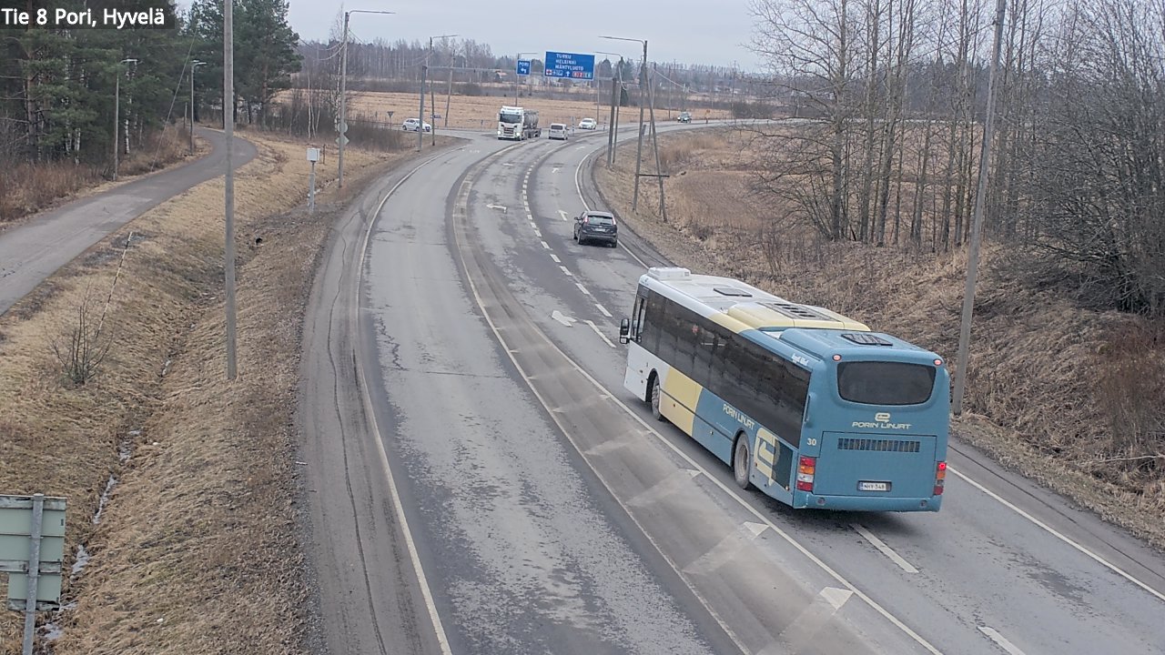 Weather Camera Image Road 8 Pori, Hyvelä, Pori, Satakunta