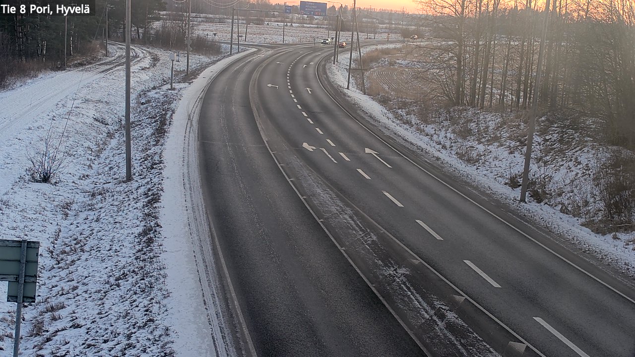 Weather Camera Image Road 8 Pori, Hyvelä, Pori, Satakunta