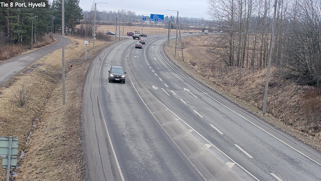 Weather Camera Image Väg 8 Björneborg, Hjulböle, Pori, Satakunta
