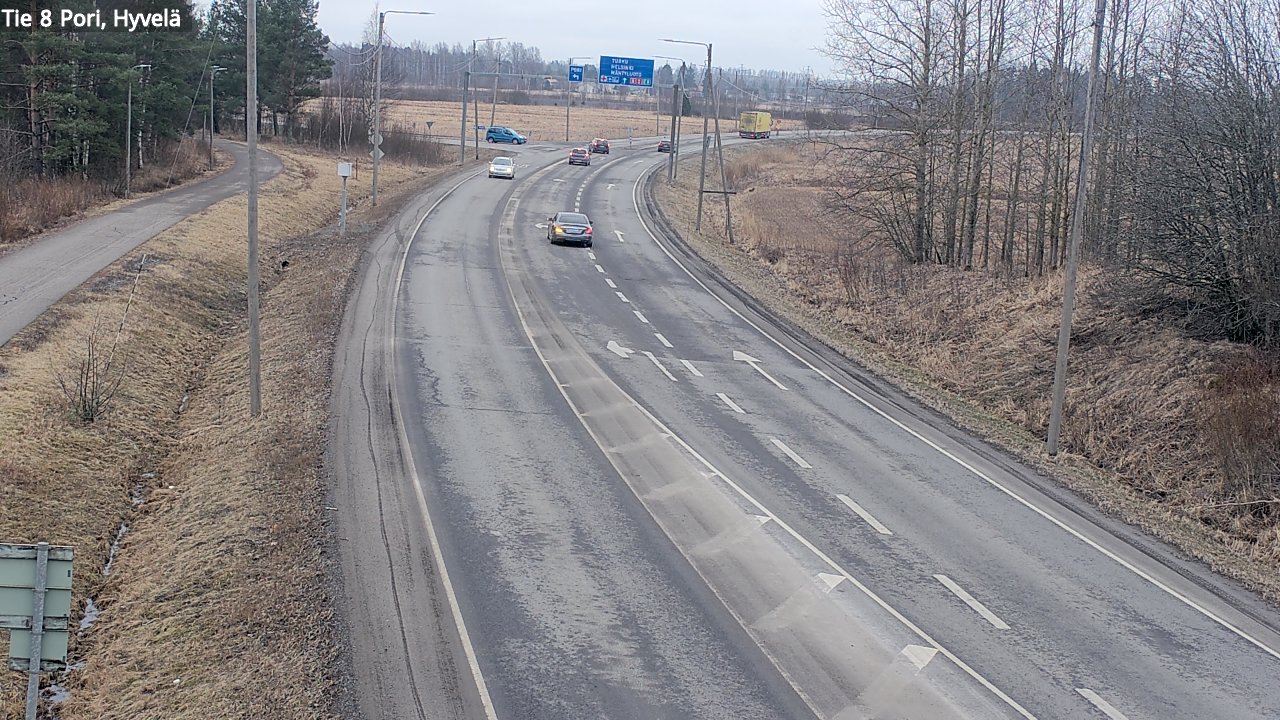 Weather Camera Image Road 8 Pori, Hyvelä, Pori, Satakunta