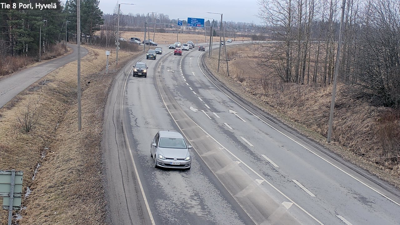 Weather Camera Image Road 8 Pori, Hyvelä, Pori, Satakunta