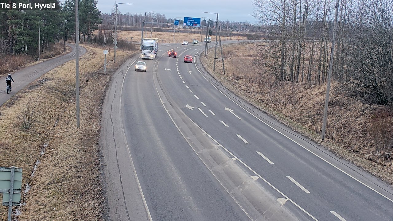 Kelikamerat Kuva Tie 8 Pori, Hyvelä, Pori, Satakunta