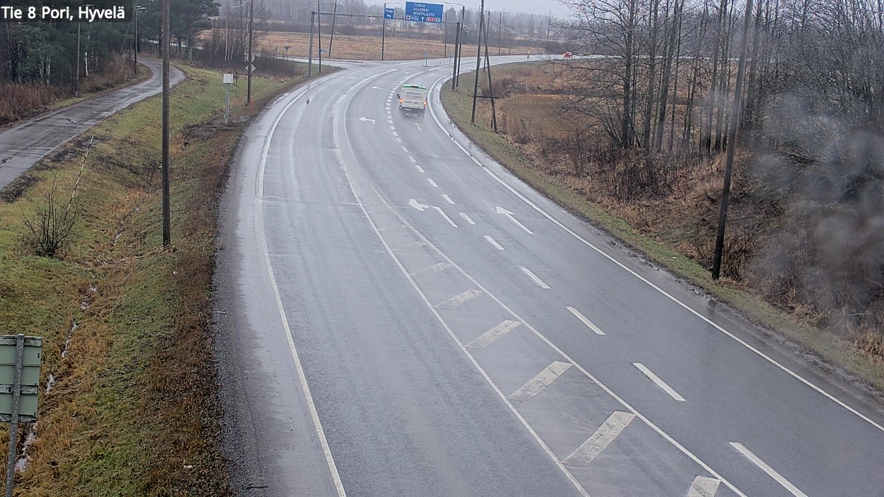 Weather Camera Image Road 8 Pori, Hyvelä, Pori, Satakunta