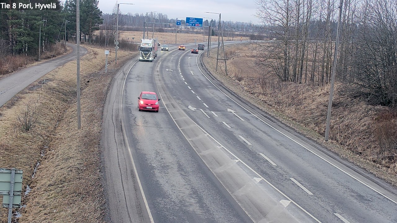 Weather Camera Image Road 8 Pori, Hyvelä, Pori, Satakunta