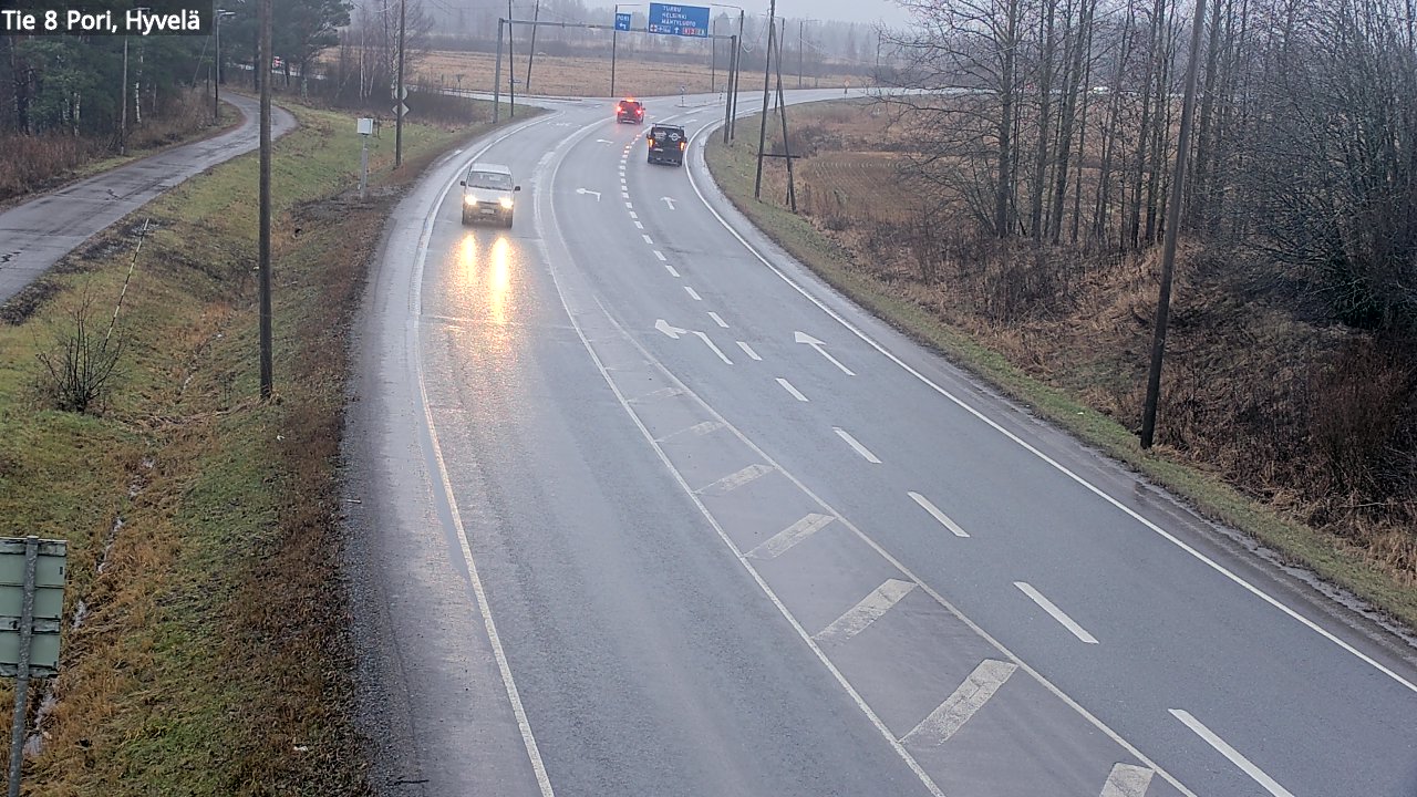 Weather Camera Image Road 8 Pori, Hyvelä, Pori, Satakunta