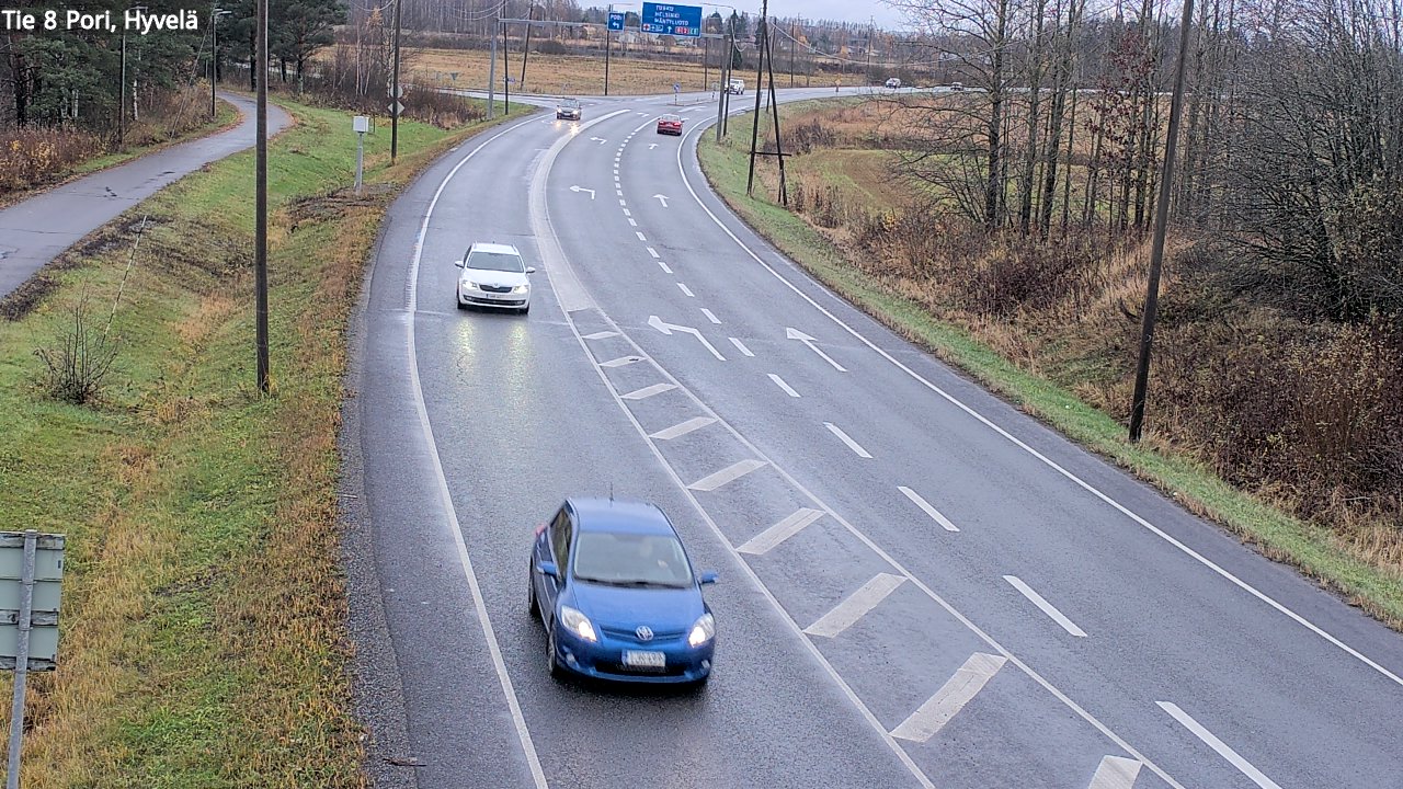 Weather Camera Image Väg 8 Björneborg, Hjulböle, Pori, Satakunta