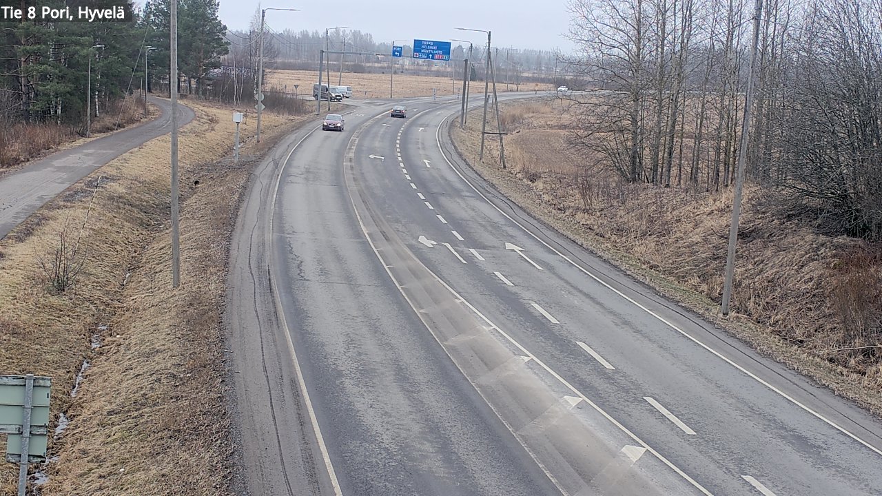 Weather Camera Image Väg 8 Björneborg, Hjulböle, Pori, Satakunta