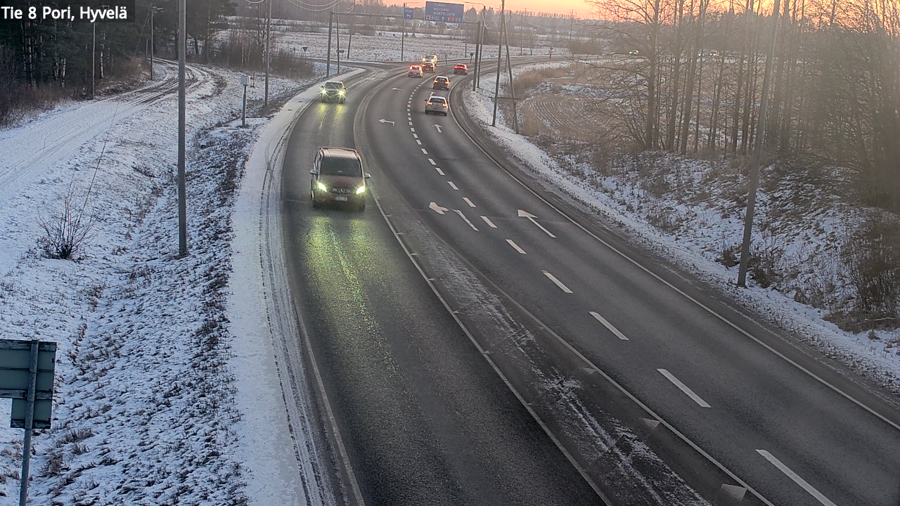Weather Camera Image Road 8 Pori, Hyvelä, Pori, Satakunta