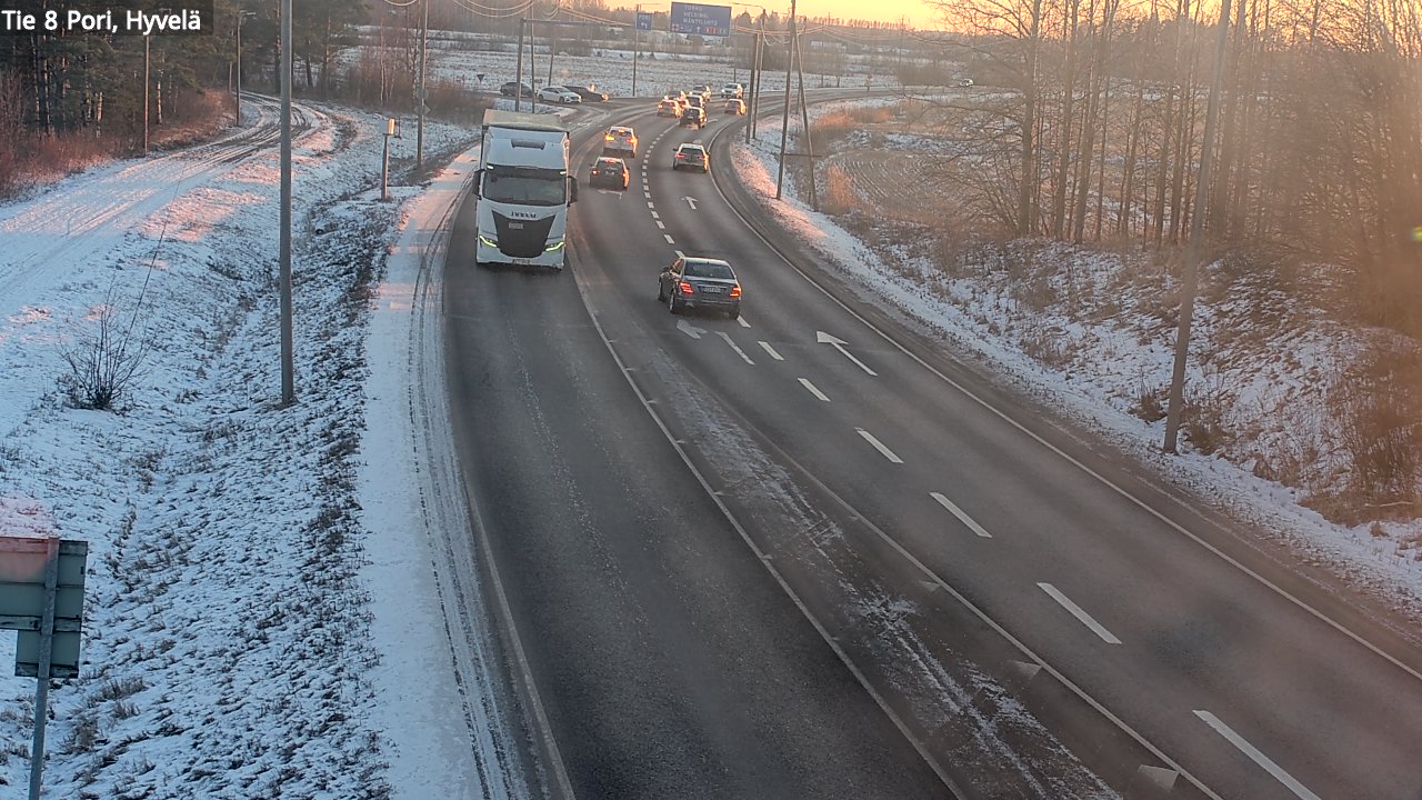 Weather Camera Image Road 8 Pori, Hyvelä, Pori, Satakunta