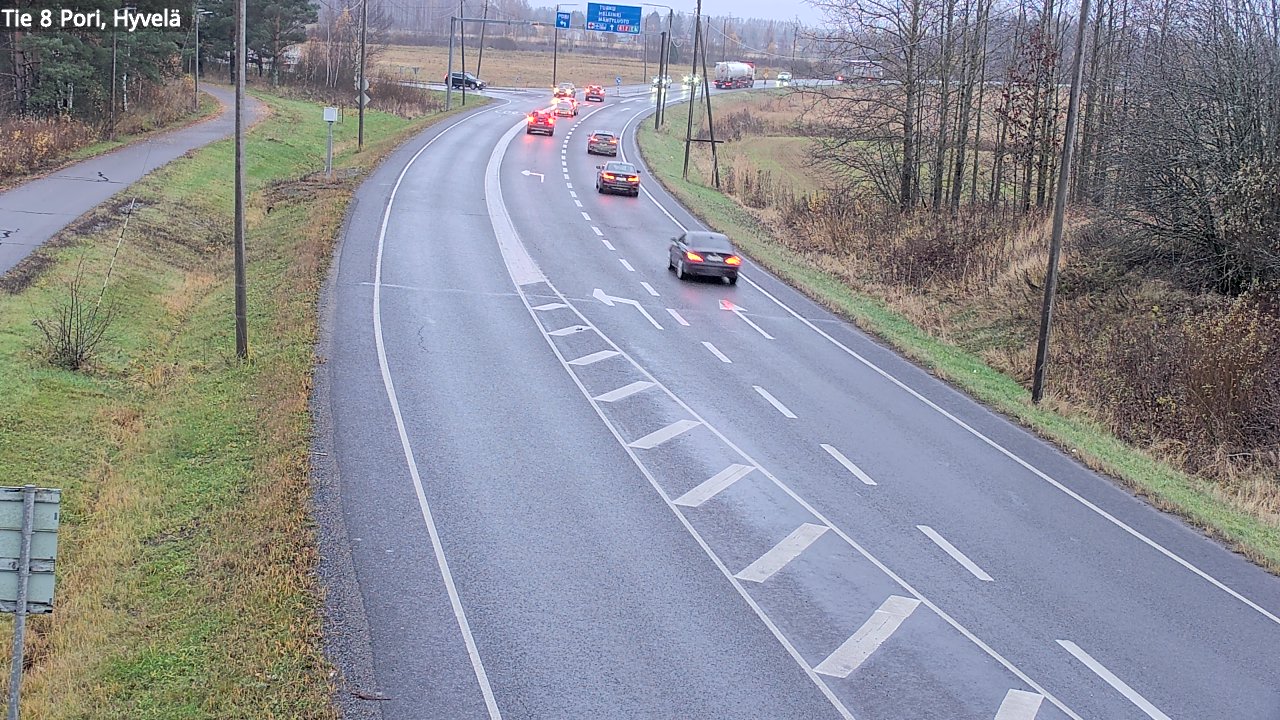 Kelikamerat Kuva Tie 8 Pori, Hyvelä, Pori, Satakunta