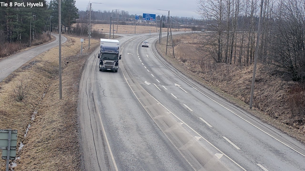 Weather Camera Image Road 8 Pori, Hyvelä, Pori, Satakunta