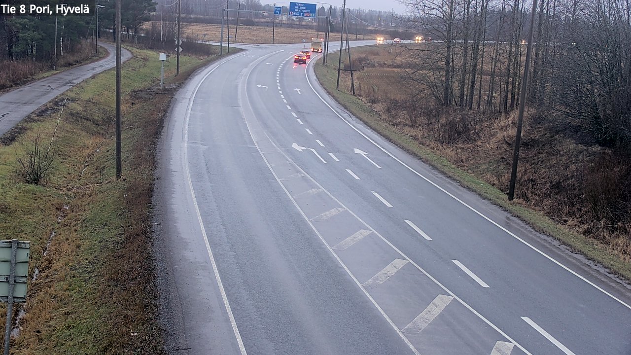 Weather Camera Image Road 8 Pori, Hyvelä, Pori, Satakunta