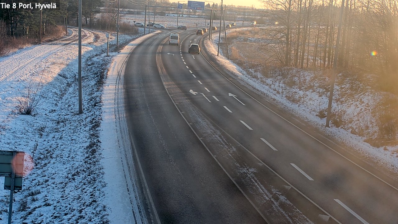 Weather Camera Image Road 8 Pori, Hyvelä, Pori, Satakunta