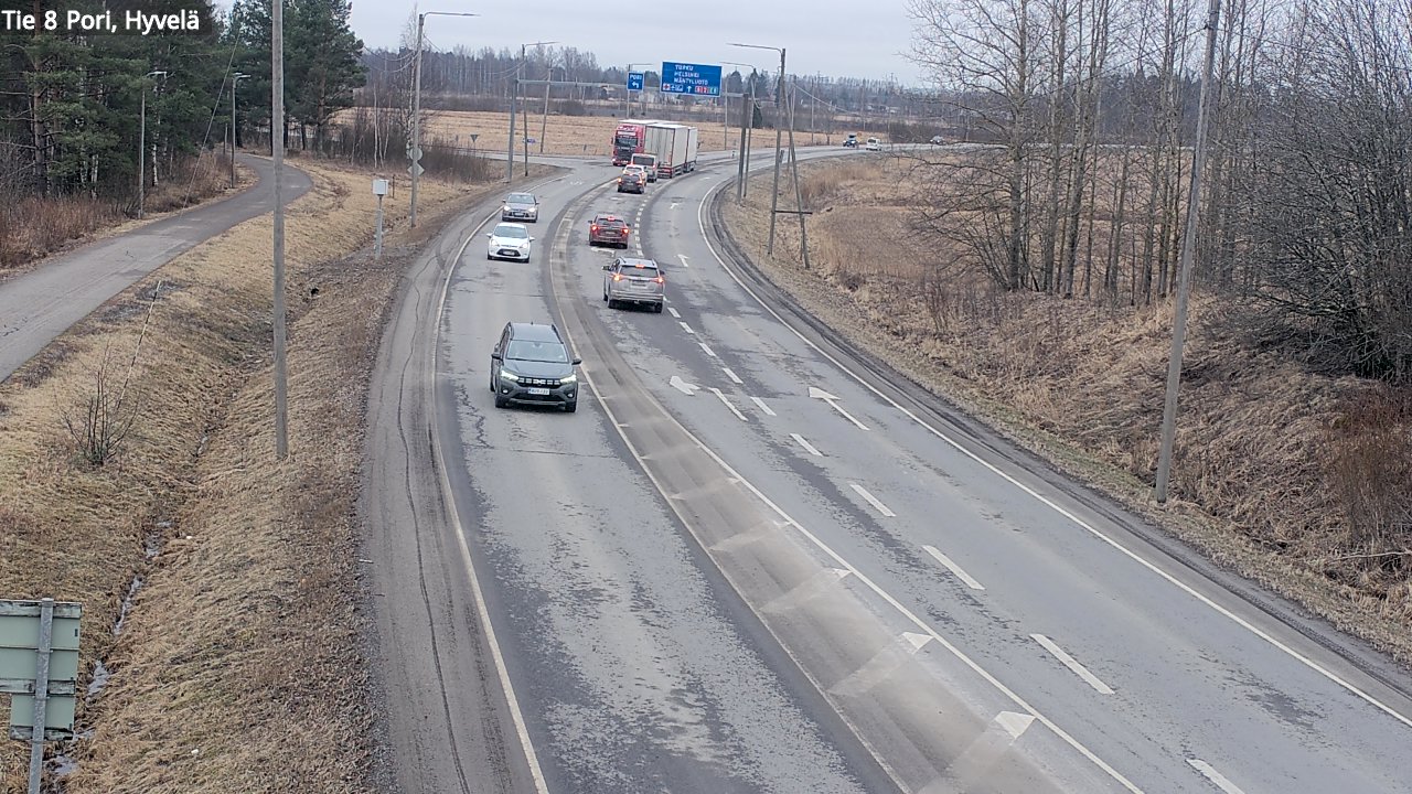 Weather Camera Image Road 8 Pori, Hyvelä, Pori, Satakunta