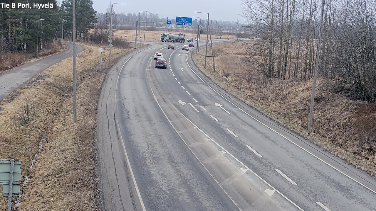 Weather Camera Image Road 8 Pori, Hyvelä, Pori, Satakunta