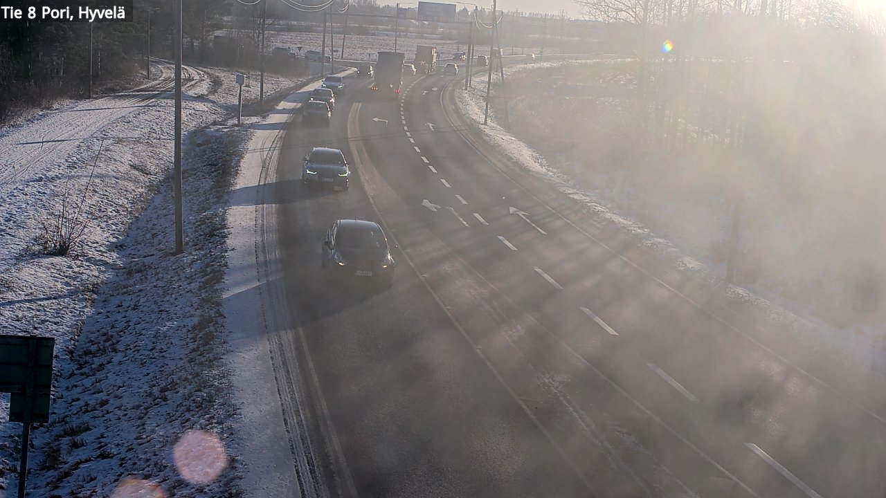 Weather Camera Image Road 8 Pori, Hyvelä, Pori, Satakunta