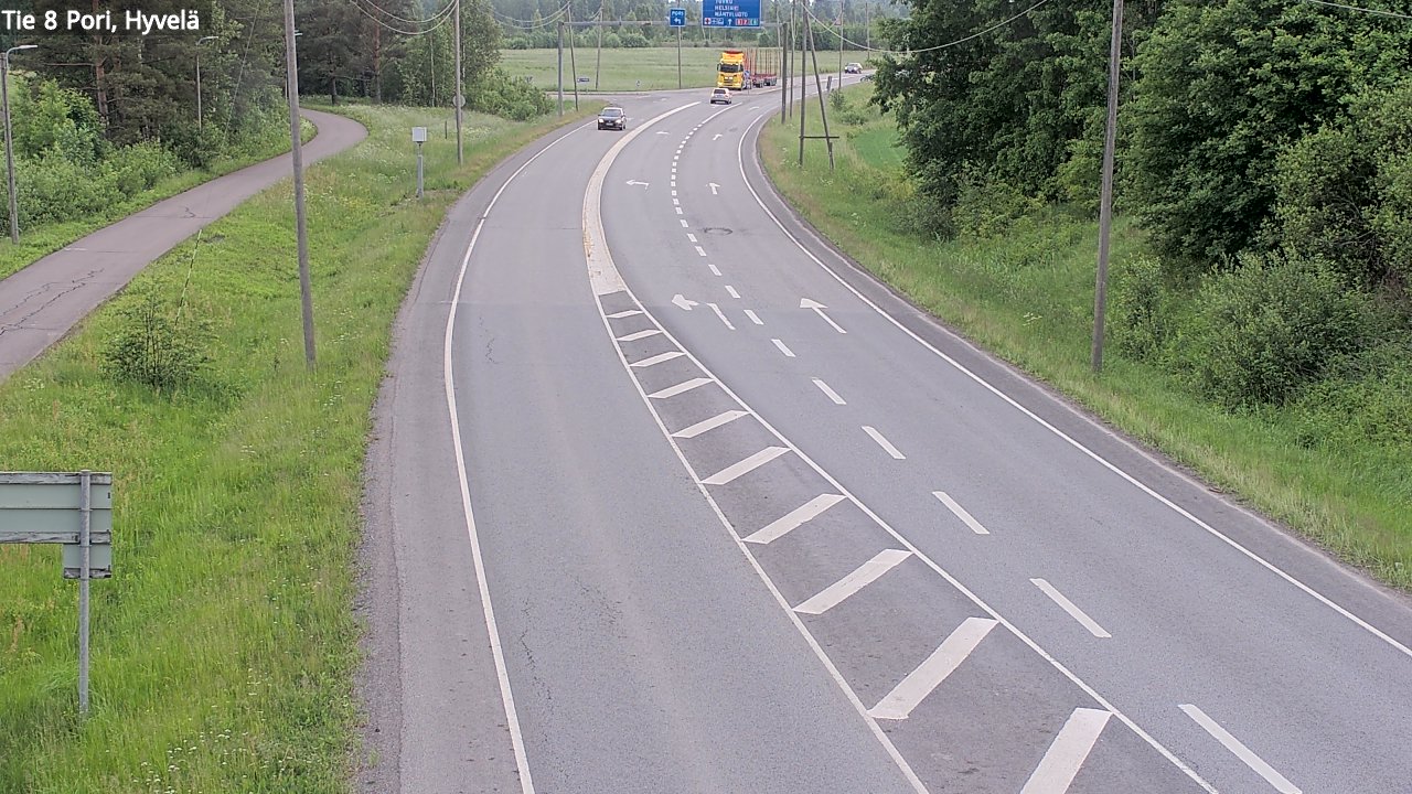 Kelikamerat Kuva Tie 8 Pori, Hyvelä, Pori, Satakunta