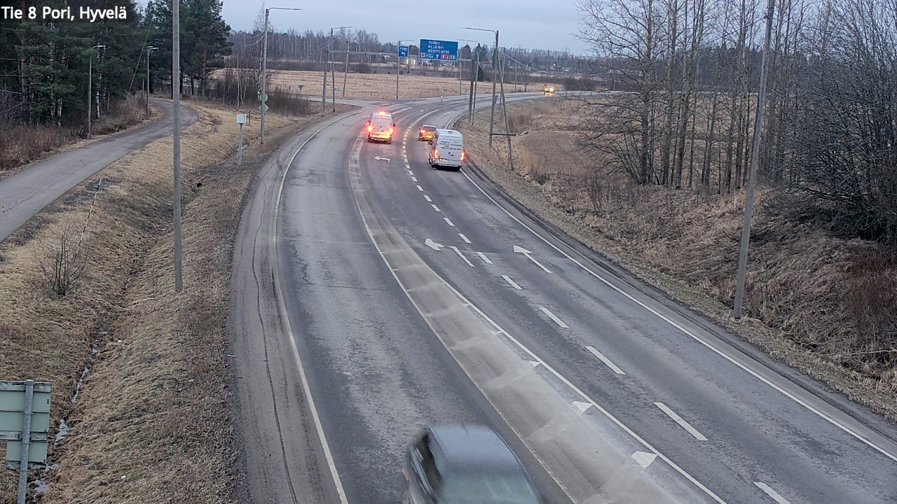 Weather Camera Image Road 8 Pori, Hyvelä, Pori, Satakunta