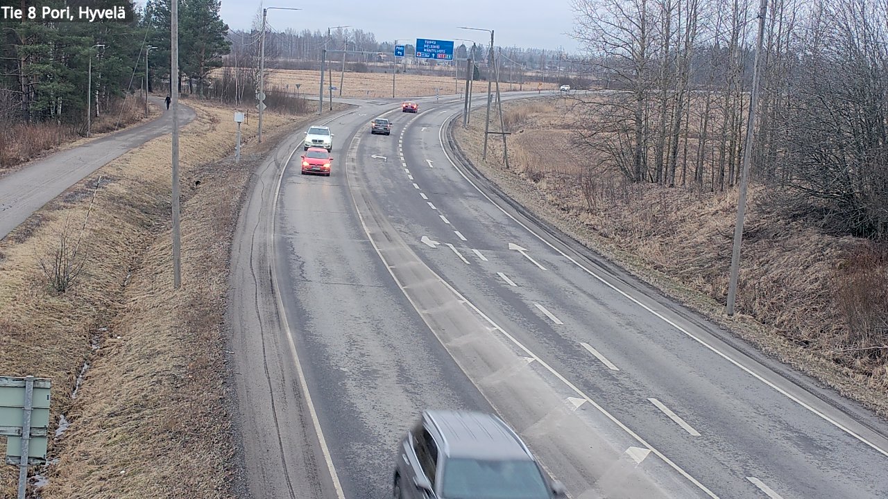 Weather Camera Image Road 8 Pori, Hyvelä, Pori, Satakunta