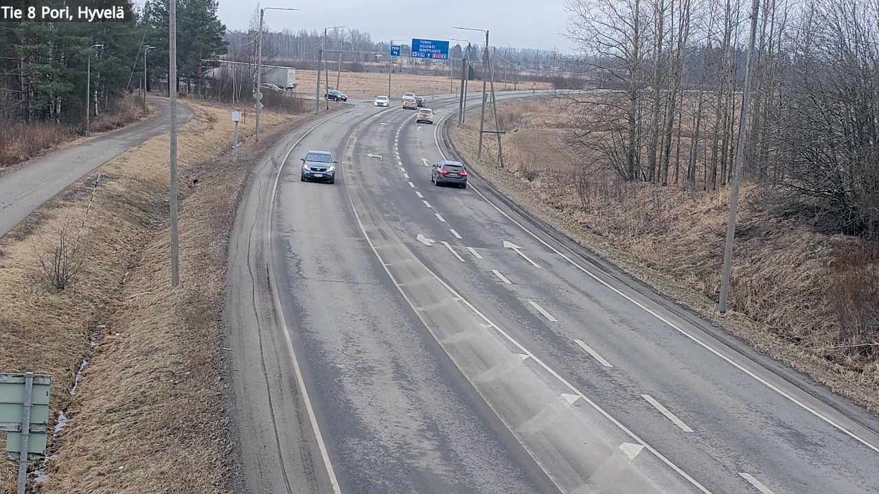 Weather Camera Image Road 8 Pori, Hyvelä, Pori, Satakunta