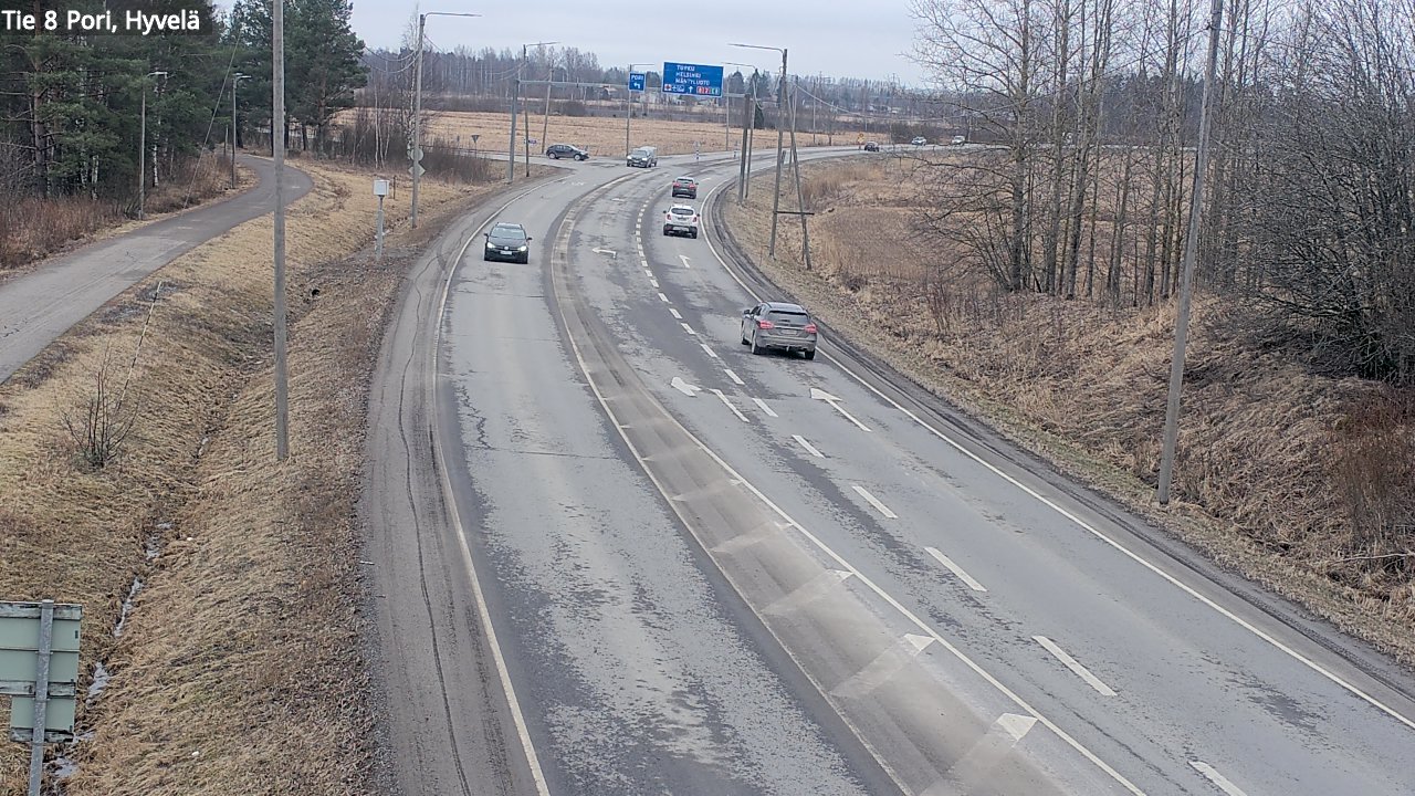 Weather Camera Image Road 8 Pori, Hyvelä, Pori, Satakunta