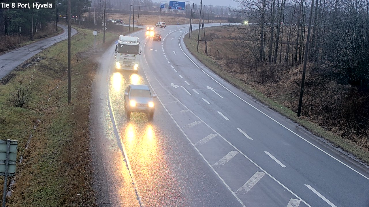 Weather Camera Image Road 8 Pori, Hyvelä, Pori, Satakunta