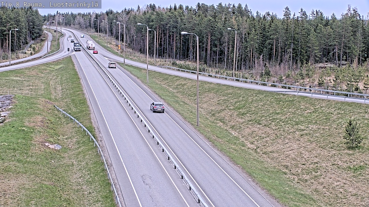 Weather Camera Image Väg 8 Raumo, Luostarinkylä, Rauma, Satakunta