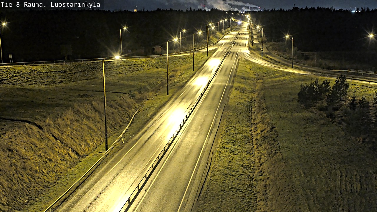 Weather Camera Image Väg 8 Raumo, Luostarinkylä, Rauma, Satakunta