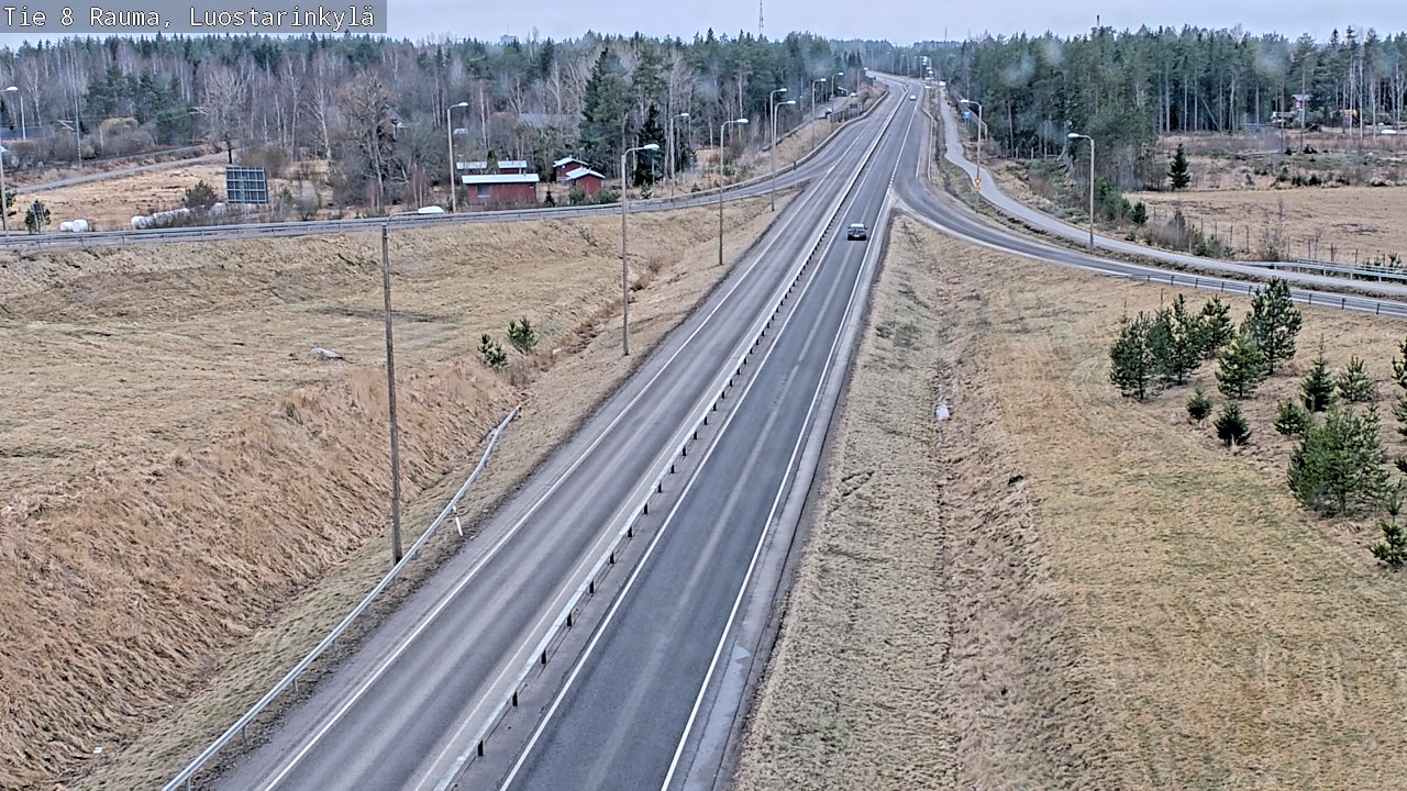 Weather Camera Image Väg 8 Raumo, Luostarinkylä, Rauma, Satakunta
