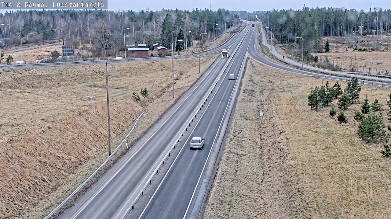 Weather Camera Image Väg 8 Raumo, Luostarinkylä, Rauma, Satakunta