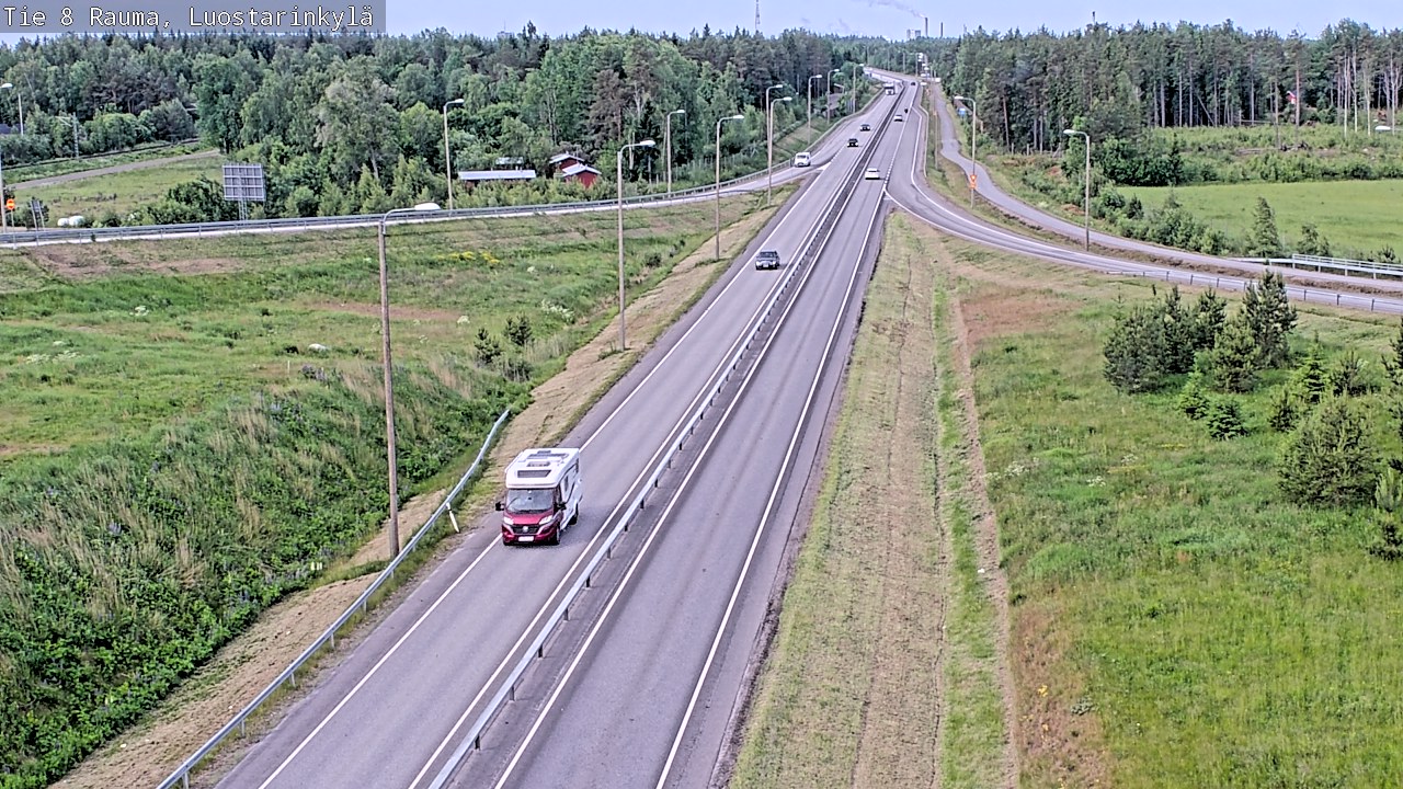 Weather Camera Image Väg 8 Raumo, Luostarinkylä, Rauma, Satakunta
